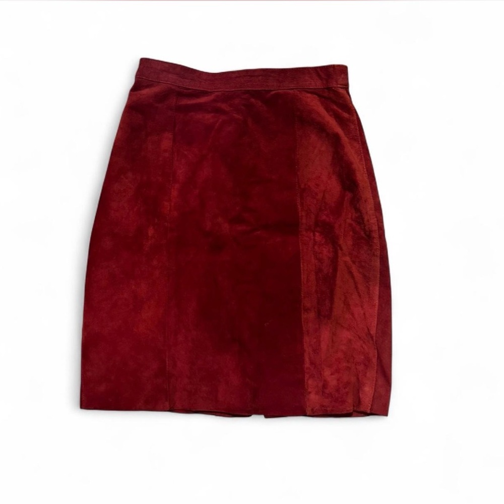 Vintage Rock Creek Suede Leather Skirt – Size 6